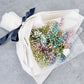 想いを伝える生花かすみ草花束 花びらメッセージ 選べるカラー_ミックス