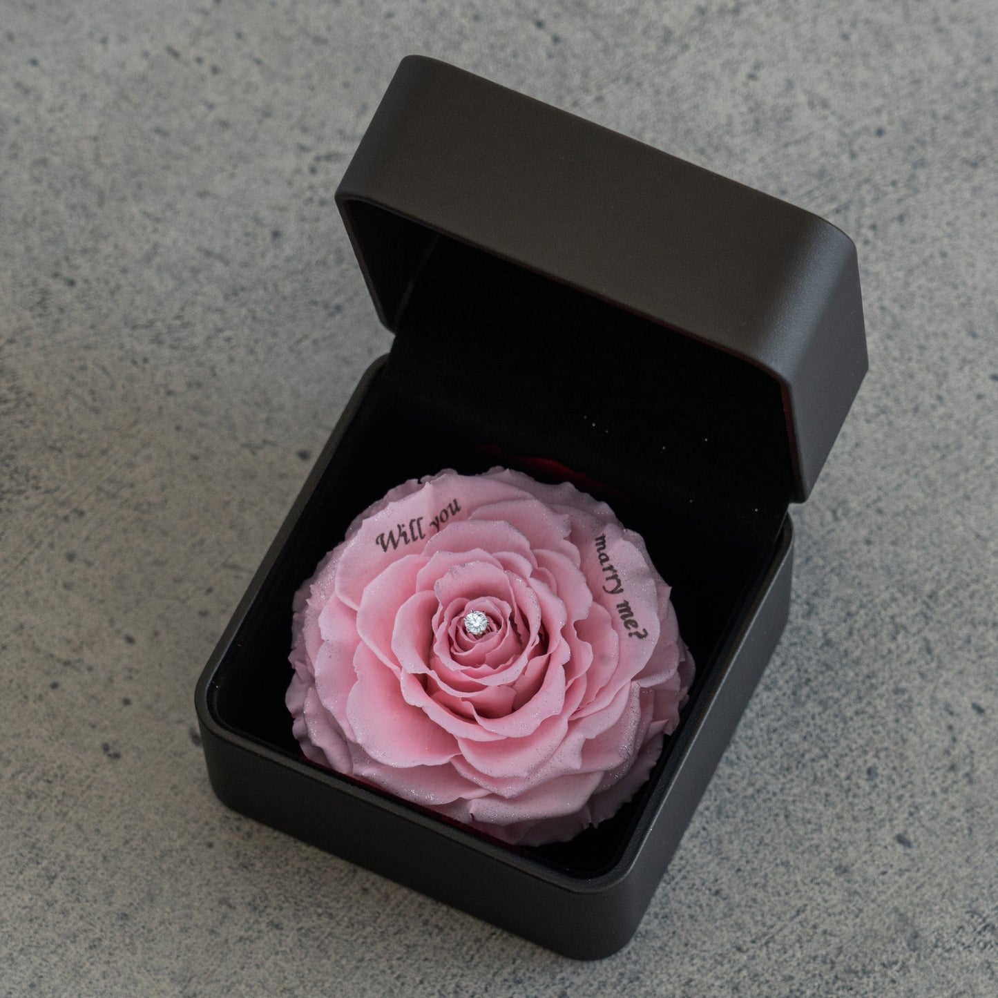 ダイヤモンド プロポーズフラワーBOX (婚約指輪リメイクサービス付き)  0.5ct_ピンク