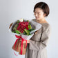 花びらメッセージ ”生花”季節のブーケ_レッド