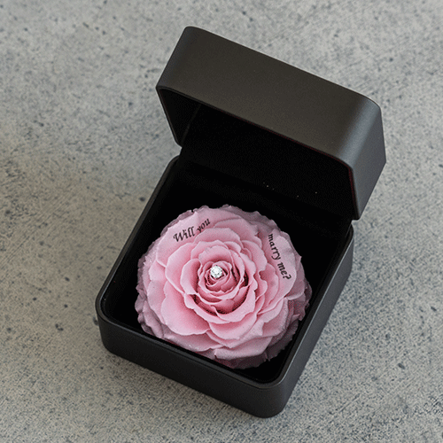 ダイヤモンド プロポーズフラワーBOX (婚約指輪リメイクサービス付き)  1.0ct_ピンク